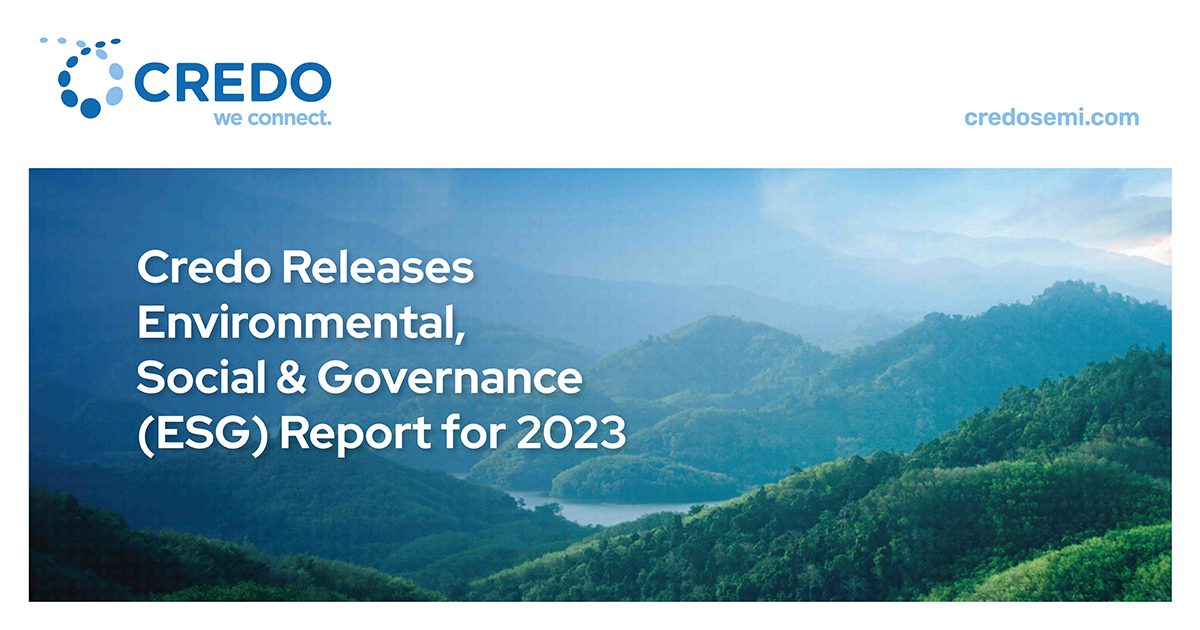Credo Releases Environmental, Social and Governance (ESG) Report for 2023